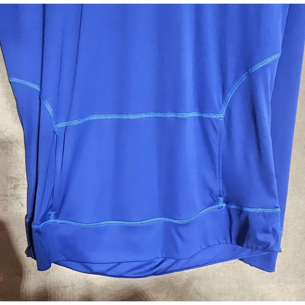 Under Armour HeatGear Green Hoodie Womens XL Royal Blue Semi-Fitted Activewear - Picture 4 of 7